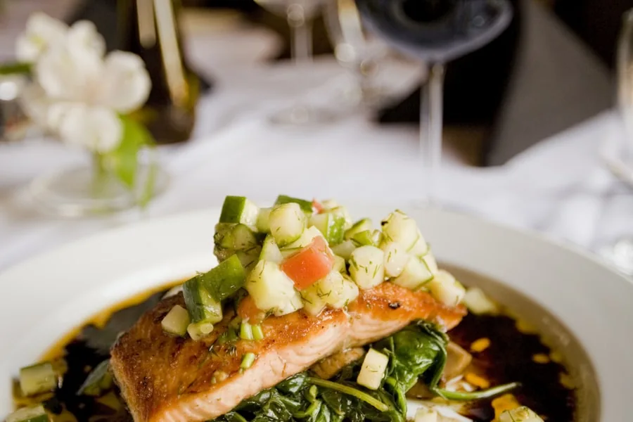 Cooked salmon fillet — representative food photograph